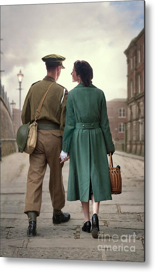 Woman Metal Print featuring the photograph 1940s Couple #11 by Lee Avison