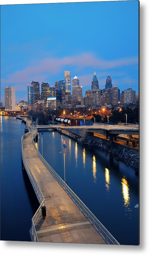 Philadelphia Metal Print featuring the photograph Philadelphia Skyline #11 by Songquan Deng