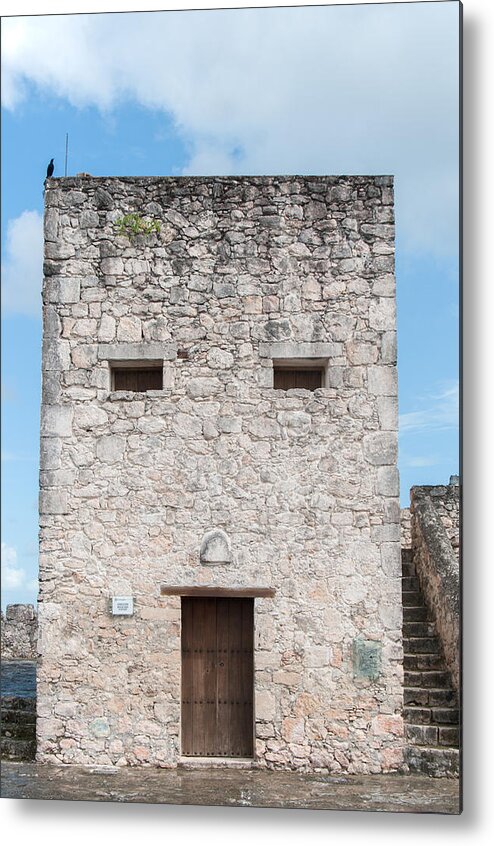 Mexico Quintana Roo Metal Print featuring the digital art Fort of San Felipe in Bacalar #14 by Carol Ailles