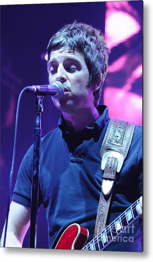 Oasis. Noel Gallagher Photographed By Jenny Potter. All Photos The Copyright Of Jenny Potter. Metal Print featuring the photograph Oasis #15 by Jenny Potter