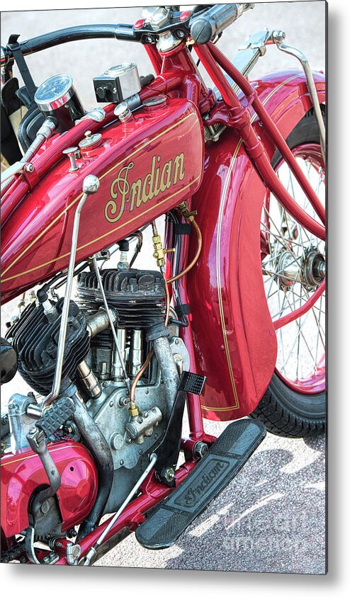 Indian Metal Print featuring the photograph 1928 101 Scout by Tim Gainey