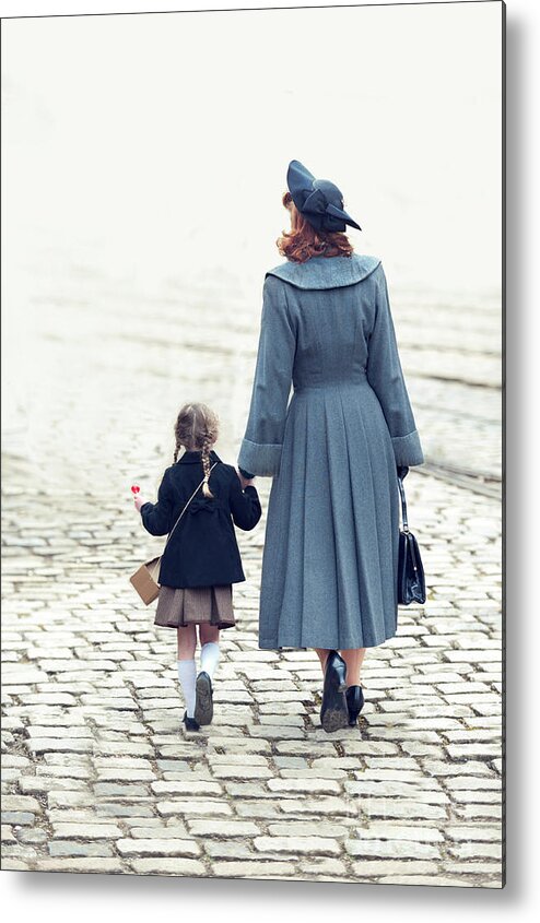 1940s Metal Print featuring the photograph 1940s Mother And Daughter by Lee Avison