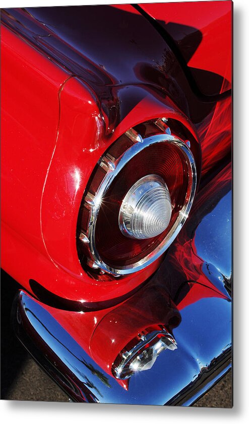 Car Metal Print featuring the photograph 1957 Ford Thunderbird Taillight by Jill Reger