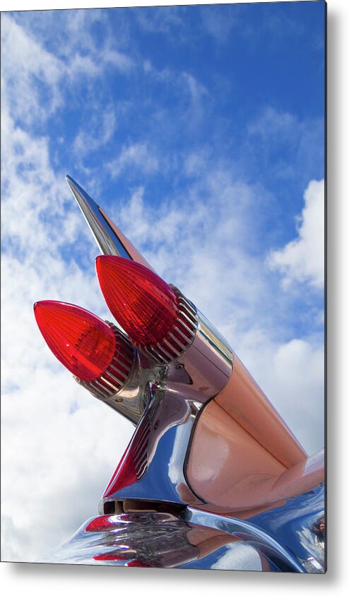 Cherished Metal Print featuring the photograph 1959 Cadillac Coupe De Ville 06 by Richard Nixon