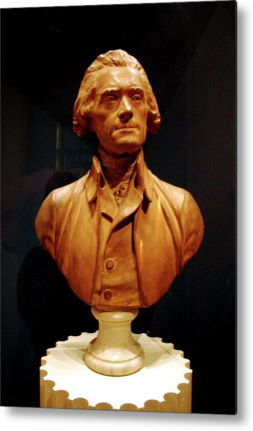 Usa Metal Print featuring the photograph Bust of Thomas Jefferson #2 by LeeAnn McLaneGoetz McLaneGoetzStudioLLCcom