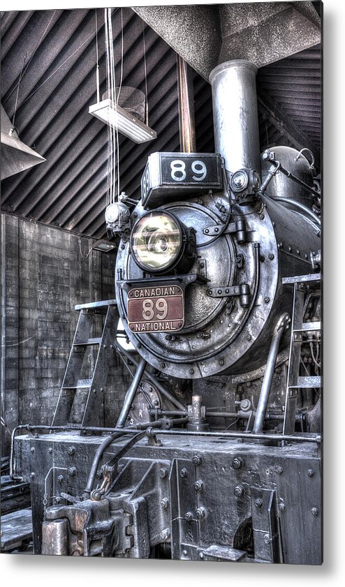 Railroad Metal Print featuring the photograph Engine 89 in shed #2 by Paul W Faust - Impressions of Light