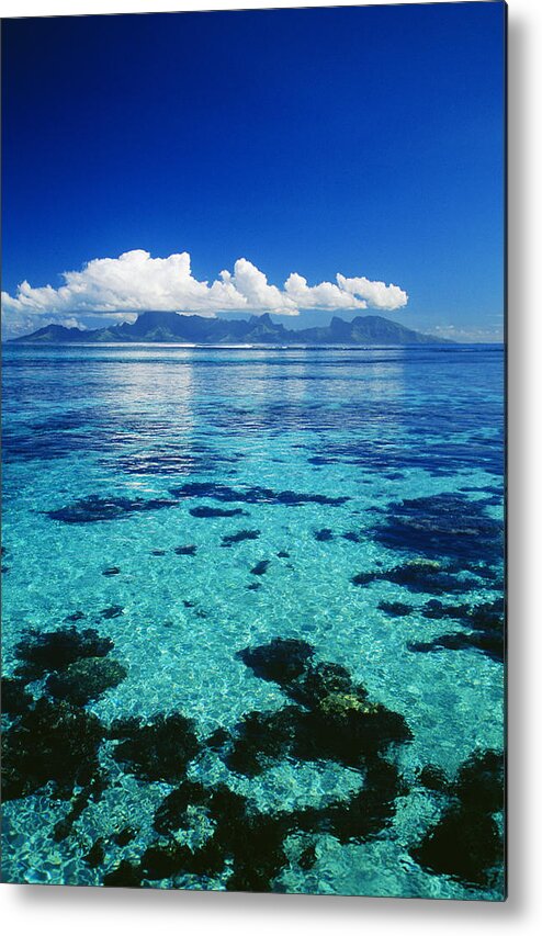 Across Metal Print featuring the photograph French Polynesia, Moorea #2 by Dana Edmunds - Printscapes