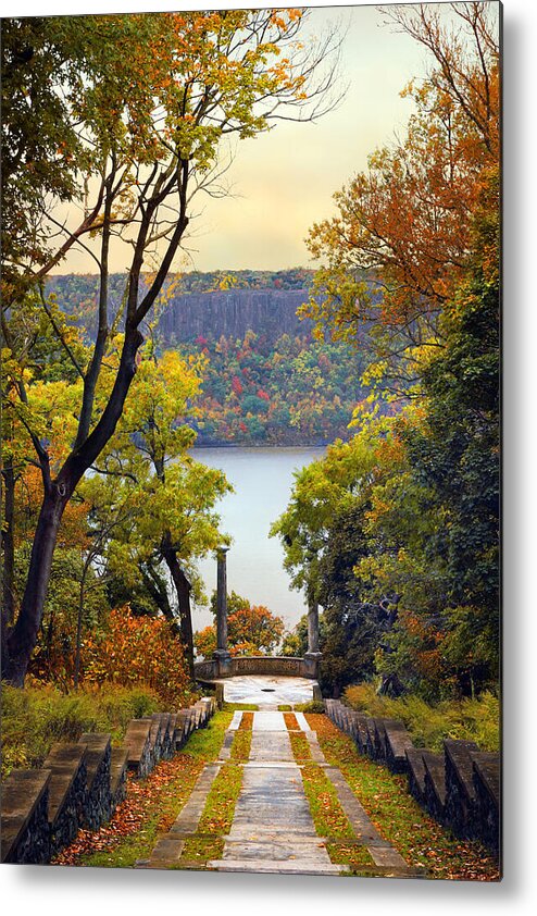 Untermyer Garden Metal Print featuring the photograph The Vista Steps #1 by Jessica Jenney