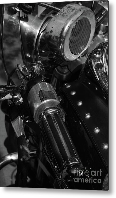 Motorbike Metal Print featuring the photograph Vintage Motorbike #3 by Dariusz Gudowicz