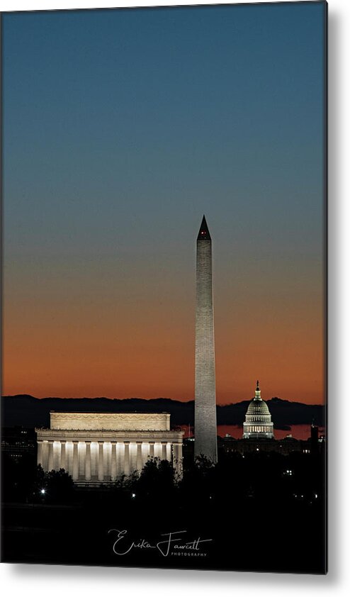 Washington Metal Print featuring the photograph 2017 Trifecta Sunrise by Erika Fawcett