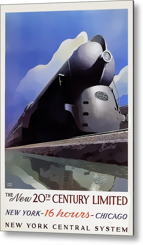 20th Century Limited Metal Print featuring the digital art 20th Century Limited by Chuck Staley