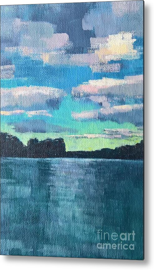 Acrylic Painting Metal Print featuring the painting Thornapple River #1 by Lisa Dionne