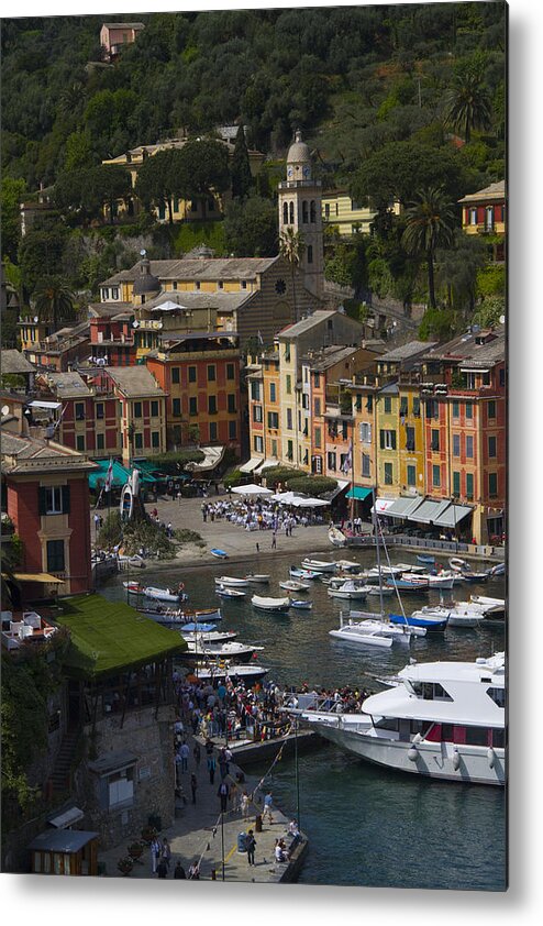 Portofino Metal Print featuring the photograph Portofino in the Italian Riviera in Liguria Italy #4 by David Smith
