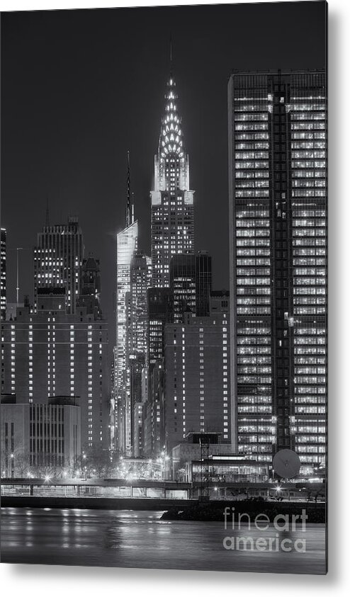 Clarence Holmes Metal Print featuring the photograph 42nd Street Buildings at Twilight II by Clarence Holmes