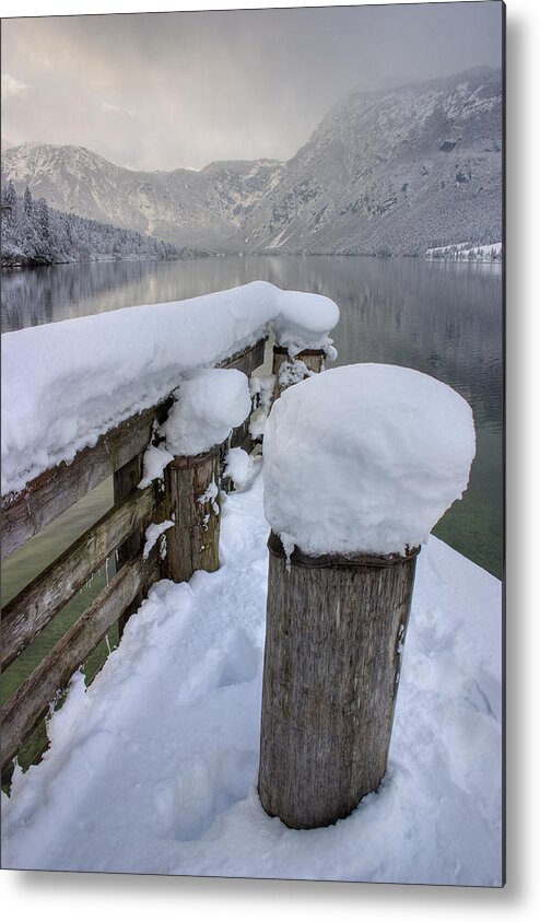 Winter Metal Print featuring the photograph Alpine winter reflections #7 by Ian Middleton