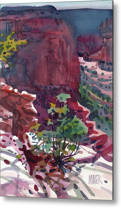 Canyon De Chelly Metal Print featuring the painting Canyon View #7 by Donald Maier