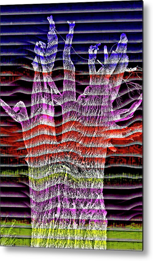 Abstract Metal Print featuring the photograph 8102-1 by Burney Lieberman