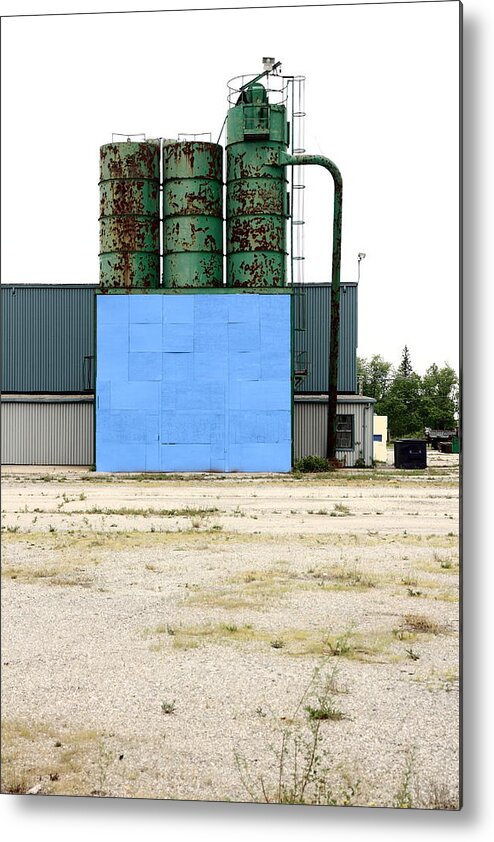 Blue Metal Print featuring the photograph 8bit Blue In Reality by Kreddible Trout
