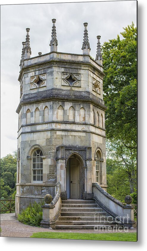 Abbey Metal Print featuring the photograph A folly near Studley Royal in Yorkshire by Patricia Hofmeester