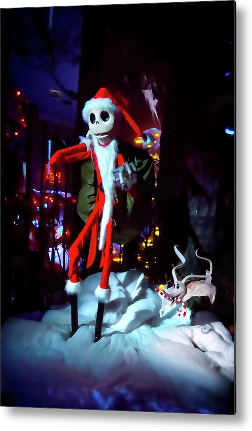 Magic Kingdom Metal Print featuring the photograph A Haunted Christmas by Mark Andrew Thomas