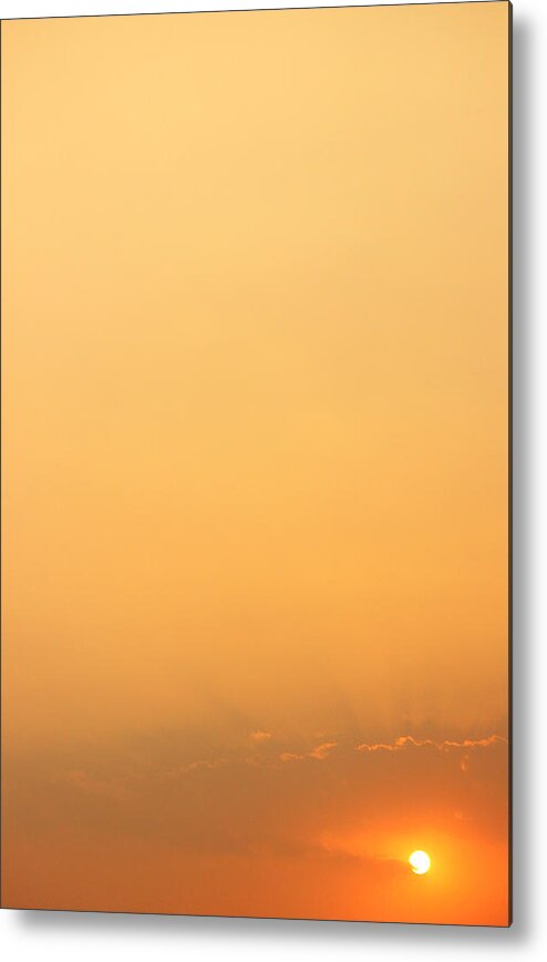 Minimalist Sunset Metal Print featuring the photograph A Minimalistic Sunset by Prakash Ghai