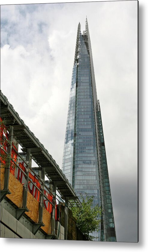 The Shard Metal Print featuring the photograph A Shard Day's Night by Steve Swindells