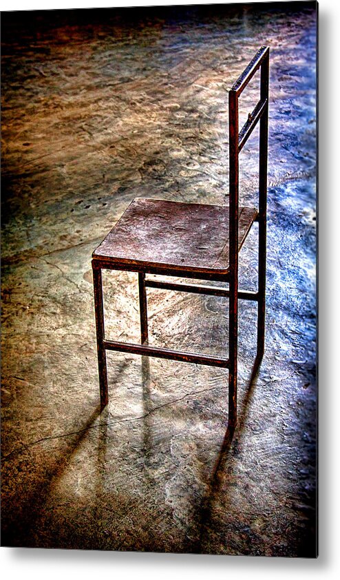 Chair Metal Print featuring the photograph A simple chair by Tatiana Travelways
