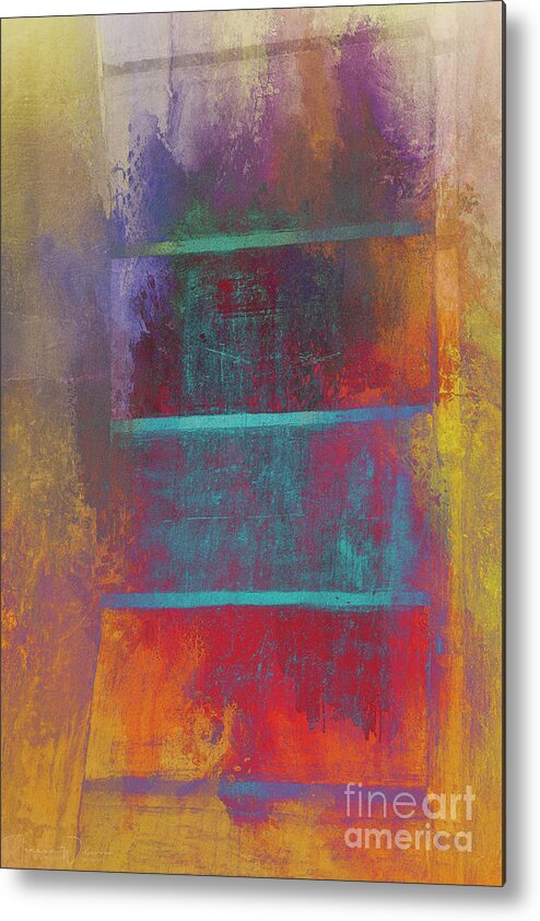 Abstract Metal Print featuring the photograph A Splash of Color by Teresa Wilson