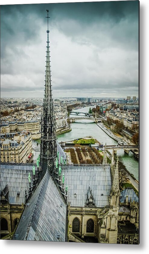 Paris Metal Print featuring the photograph Above Paris by Rebekah Zivicki