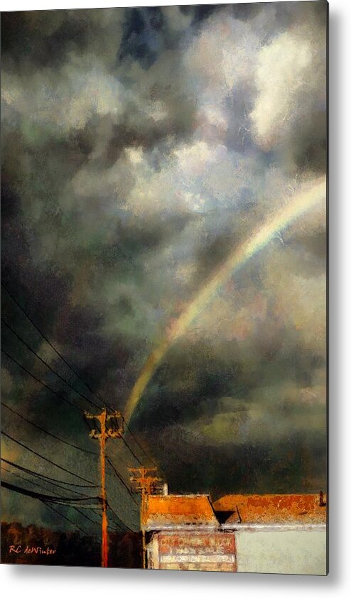 Rainbow Metal Print featuring the painting After the Storm by RC DeWinter