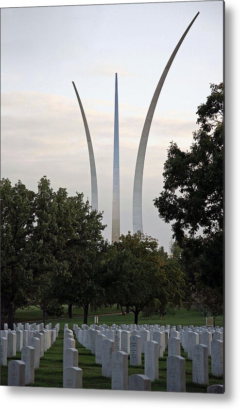 Air Metal Print featuring the photograph Air Force Memorial by Cora Wandel