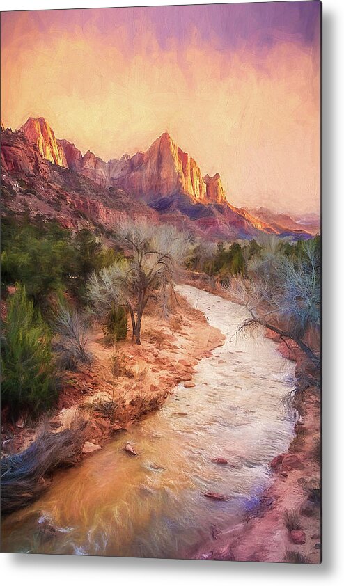Zion Metal Print featuring the digital art All Along the Watchtower by Rick Wicker