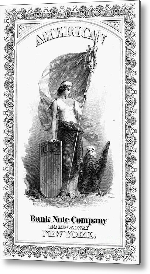 1870 Metal Print featuring the photograph ALLEGORY: COLUMBIA, c1870 by Granger