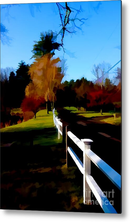 Fall Metal Print featuring the photograph Along the Way by Xine Segalas