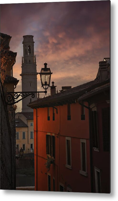 Verona Photos Metal Print featuring the photograph An Italian Sunset by Carol Japp