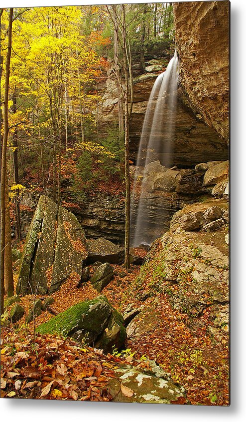 Waterfall Metal Print featuring the photograph Anglin Falls Berea Kentucky by Ulrich Burkhalter