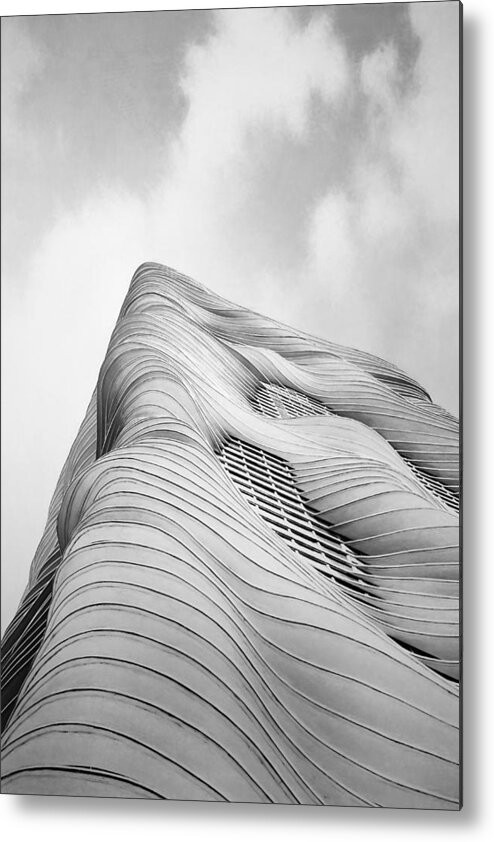Architecture Metal Print featuring the photograph Aqua Tower by Scott Norris