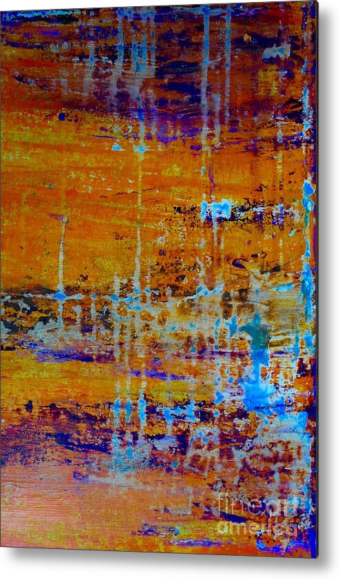 Abstract Metal Print featuring the painting Arabian Dreams by Catalina Walker