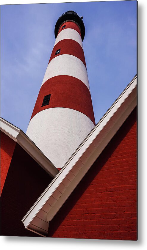 Structure Metal Print featuring the photograph Assateague Lighthouse Angles by Steven Ainsworth