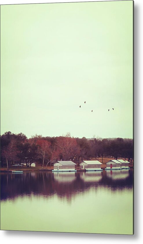 Animal Metal Print featuring the photograph Autumn by the Lake by Trish Mistric