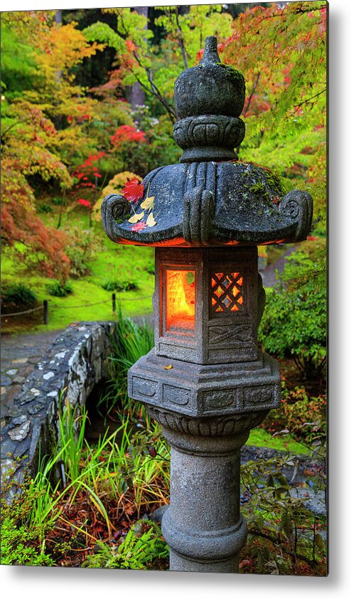 Japanese Garden Metal Print featuring the photograph Autumn Glow by Briand Sanderson