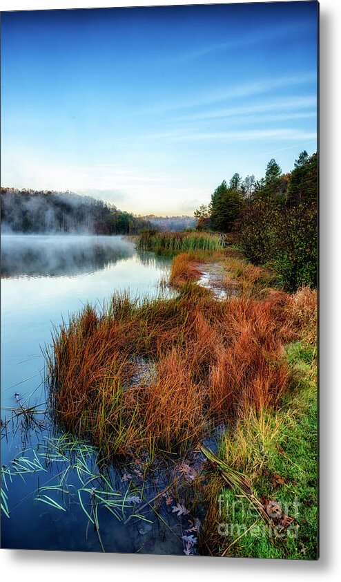 Big Ditch Lake Metal Print featuring the photograph Autumn Morning on Lake by Thomas R Fletcher
