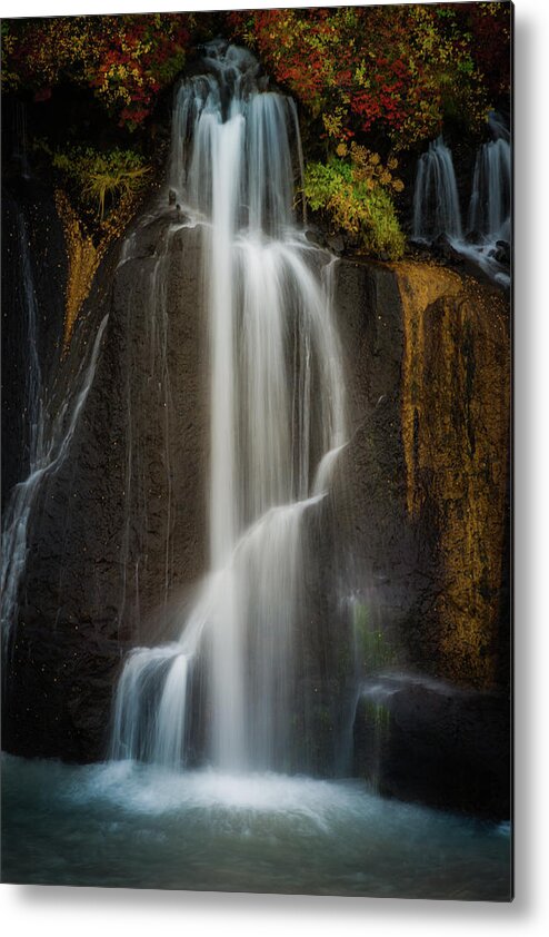Waterfall Metal Print featuring the photograph Autumn Waterfall by Chris McKenna