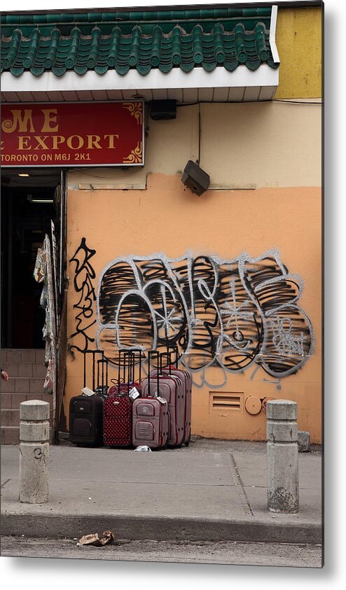 Luggage Metal Print featuring the photograph Baggage by Kreddible Trout