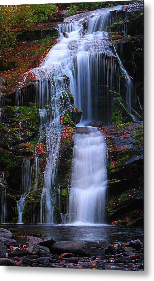 Waterfall. Americana Metal Print featuring the photograph Bald River Falls by Elijah Knight
