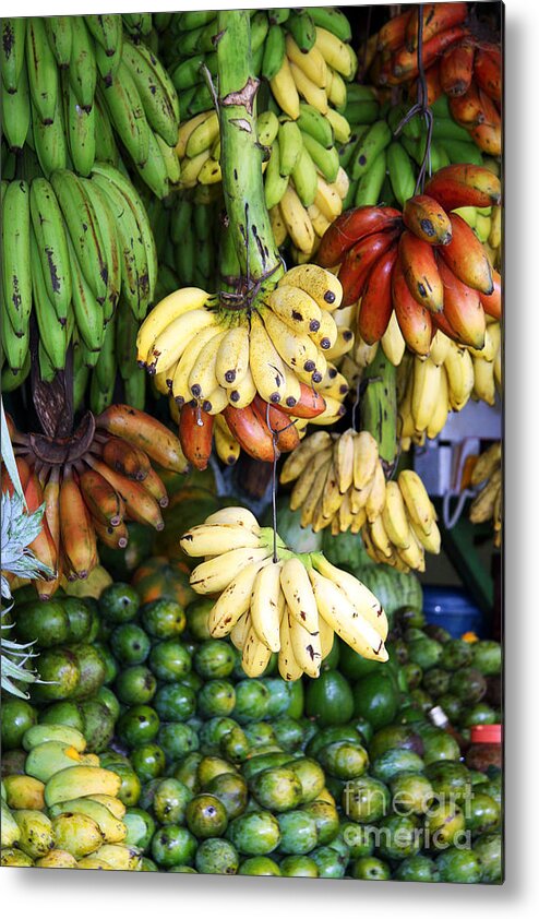 Arrangement Metal Print featuring the photograph Banana display. by Jane Rix