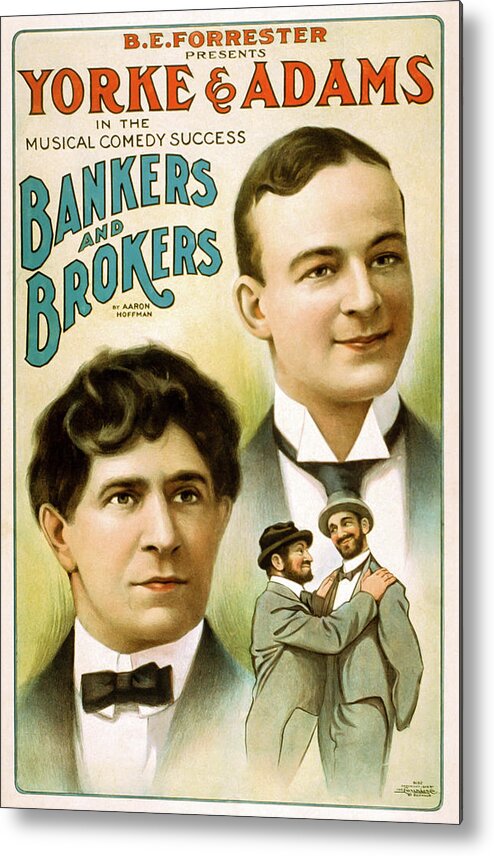 1906 Metal Print featuring the photograph Bankers and Brokers by David Letts