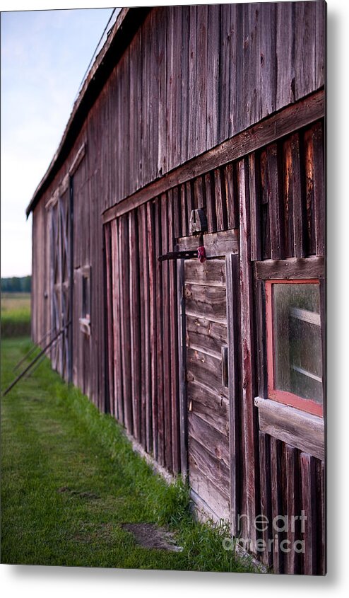 Rustic Metal Print featuring the photograph Barn Door Small by Steven Dunn