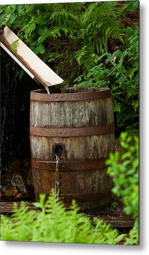 White Mountains Metal Print featuring the photograph Barrel of Water by Paul Mangold