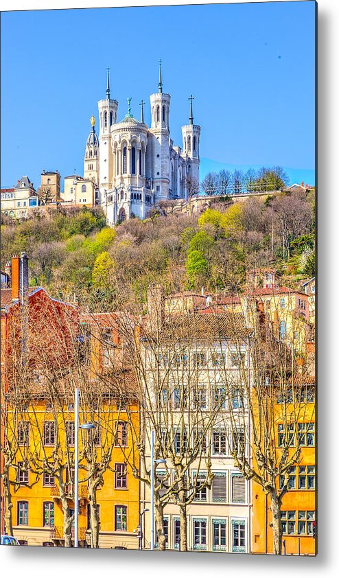 Landmark Metal Print featuring the photograph Basilica of Notre-Dame de Fourviere by W Chris Fooshee